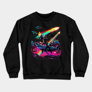 Shark Adventure Cat's Aquatic Journey Crewneck Sweatshirt